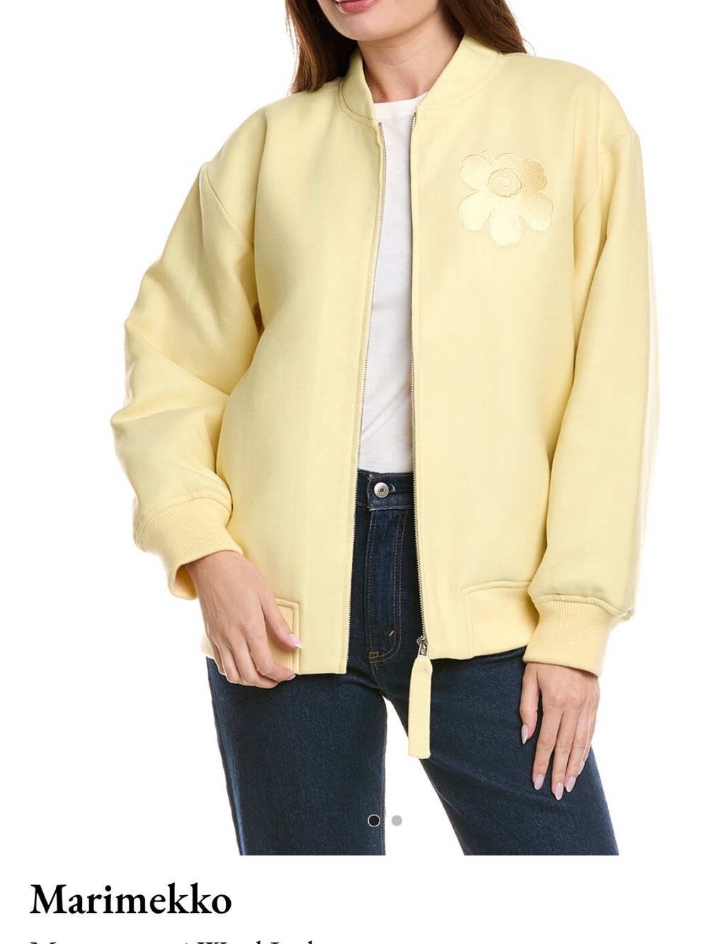 Marimekko Soft Pale Yellow Wool Jacket
